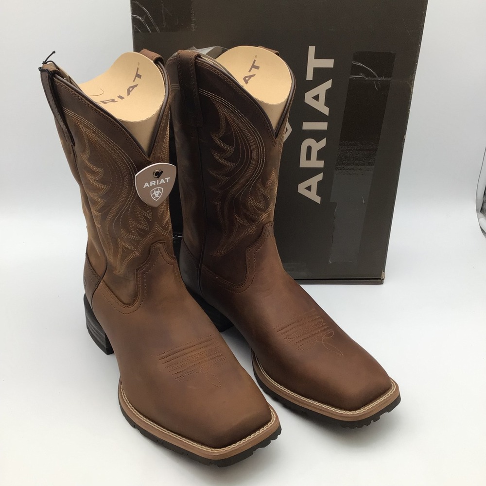 Ariat Mens Hybrid Rancher Brown Leather Western Boots 10023175 Size 11 NEW